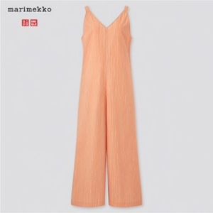 Uniqlo Striped Linen Wide Leg Jumpsuit